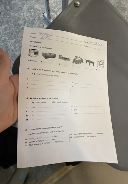 Выполни задания A, B, C и D.