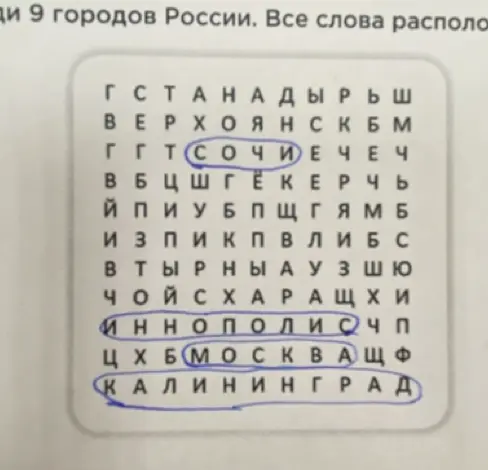 Найди города на картинке.
