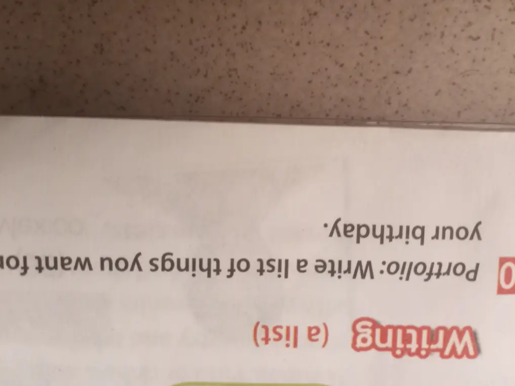 Напиши список вещей, которые ты хочешь на день рождения.
