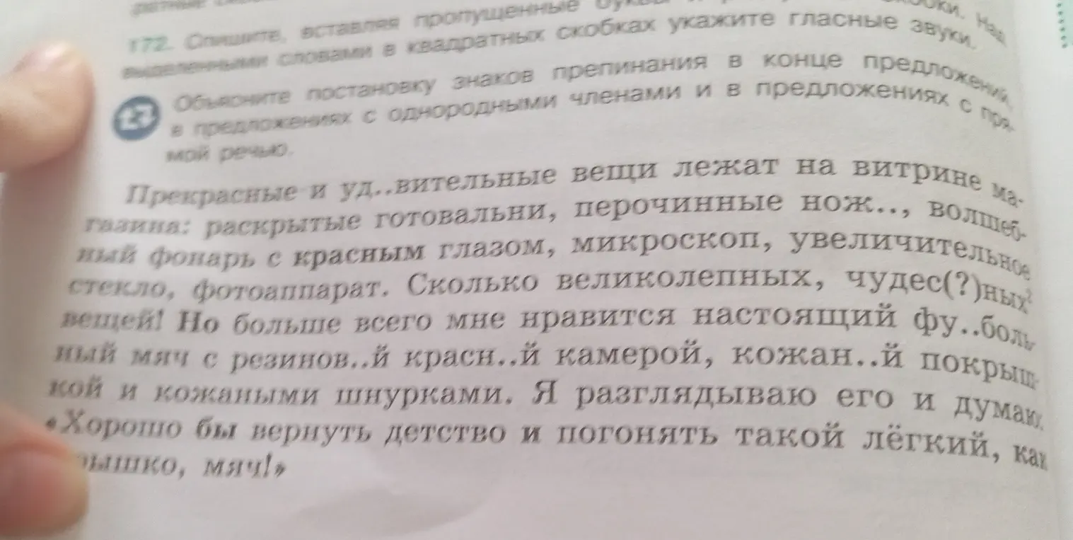 Вставь пропущенные буквы в словах и объясни знаки препинания.