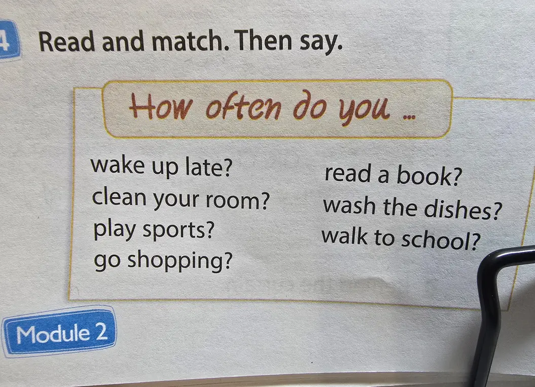 Составь вопросы, используя фразу "How often do you..." и слова из рамок.