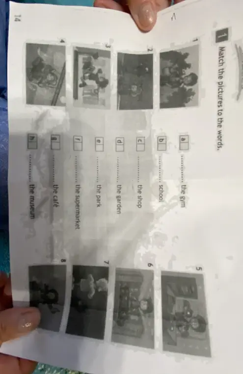 Сопоставь картинки со словами.
