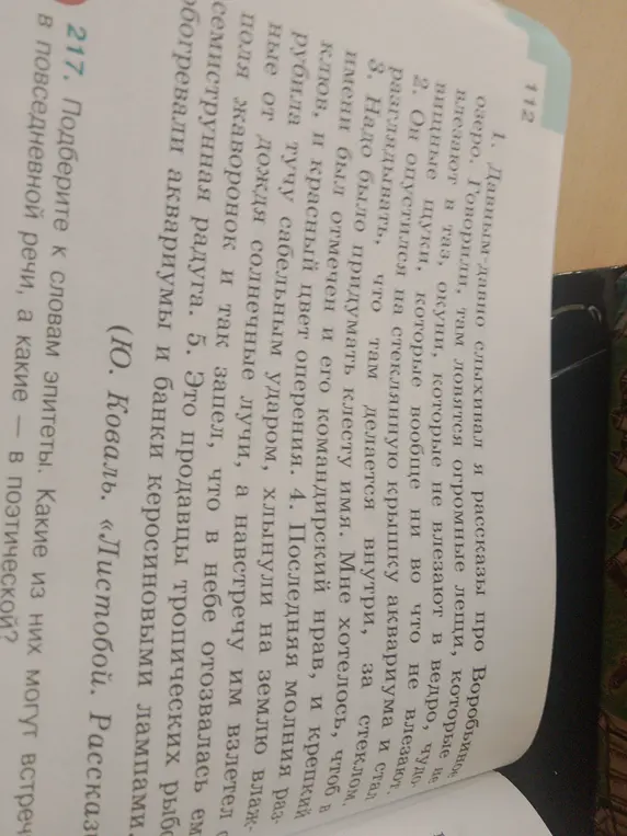 Прочитай предложение Выпиши эпитеты определи из роль в предложении и подбери к ним синонимы