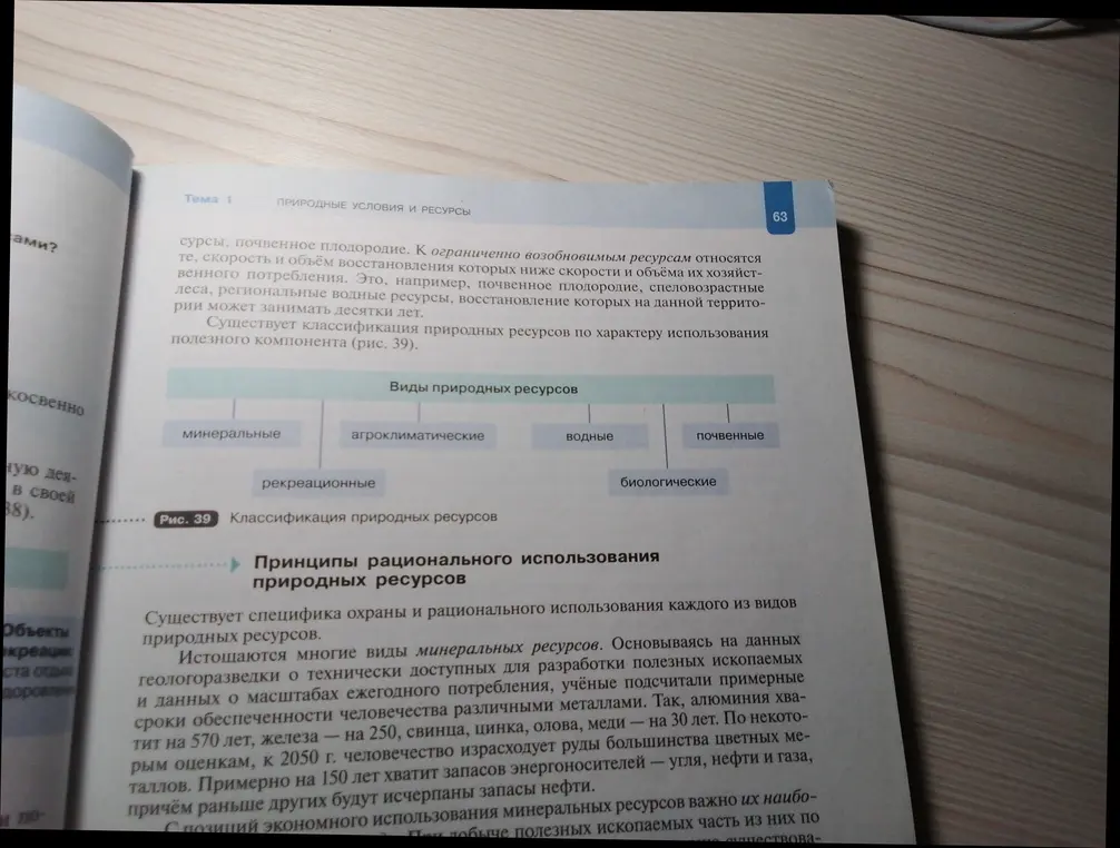 Дополни схему примерами природных ресурсов