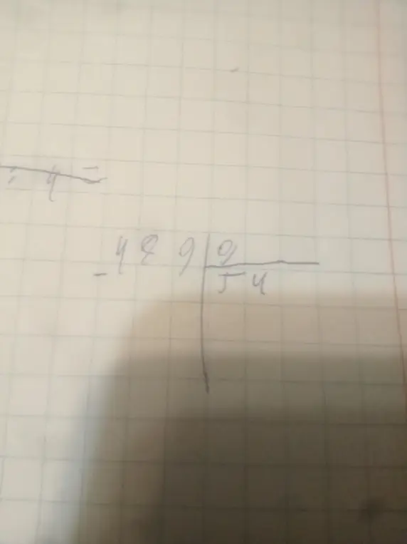 Выполни деление в столбик 489 на 9.