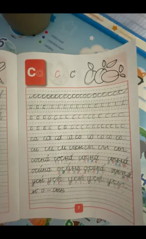 Потренируйся писать букву "С" и слоги с ней.