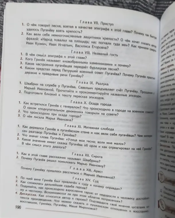 Ответь на вопросы по произведению "Капитанская дочка".
