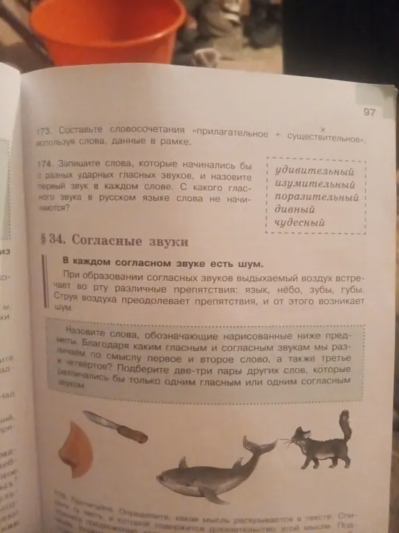 Составь словосочетания «прилагательное + существительное», используя слова, данные в рамке.