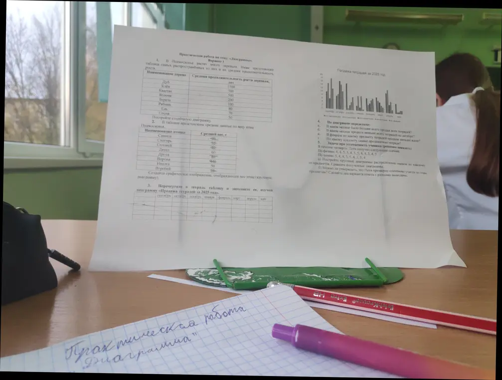 Выполни практическую работу на тему: «Диаграммы» Вариант 1