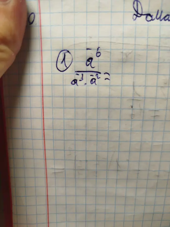 Реши выражение 
$\frac{a^6}{a^3 \cdot a^2}$