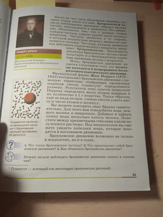 Что такое броуновская частица и броуновское движение? Как объяснить броуновское движение и почему нельзя наблюдать броуновское движение чаинок в стакане чая?