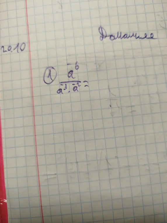 Упрости выражение a^6/(a^3*a^2).
