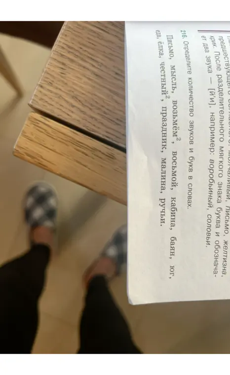 Определи количество звуков и букв в словах: Письмо, мысль, возьмём², восьмой, кабина, баян, юг, еда, ёлка, честный, праздник, малина, ручьи.