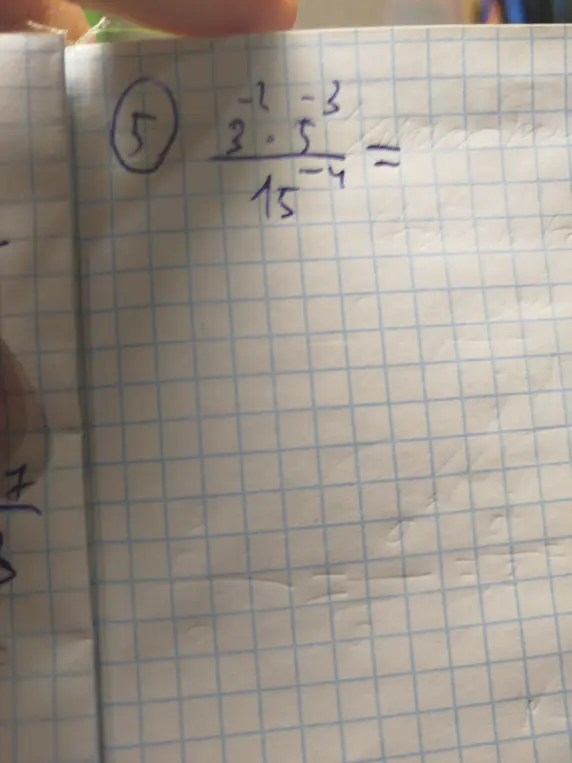 Вычисли значение выражения (3^-2 * 5^-3) / 15^-4