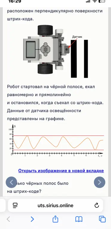 Сколько чёрных полос было на штрих-коде?