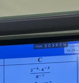 Упрости выражение $\frac{2^{-6} \cdot 4^{-3}}{8^{-7}}$