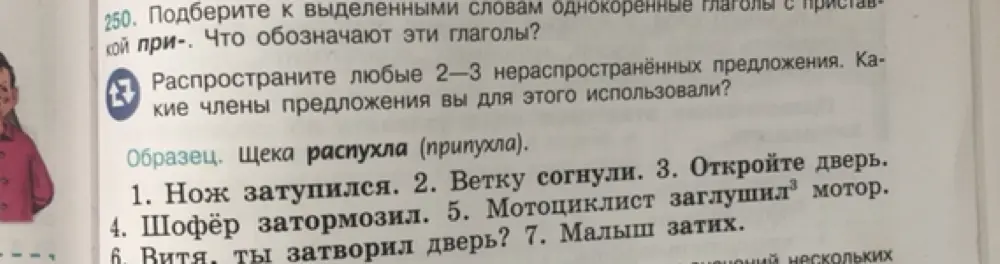 Распространи любые 2-3 нераспространённых предложения и укажи члены предложения, которые ты для этого использовал.