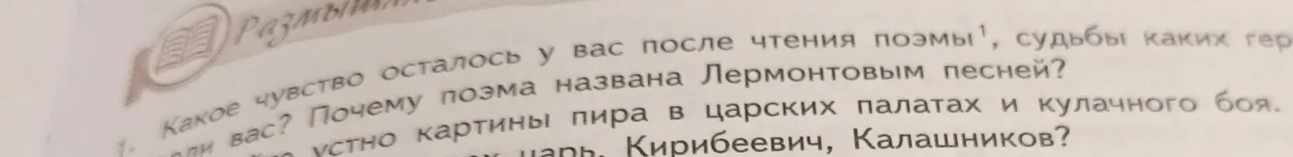 Какие чувства у тебя остались после прочтения поэмы, почему поэма названа Лермонтовым песней и какие картины пира в царских палатах и кулачного боя ты можешь описать?