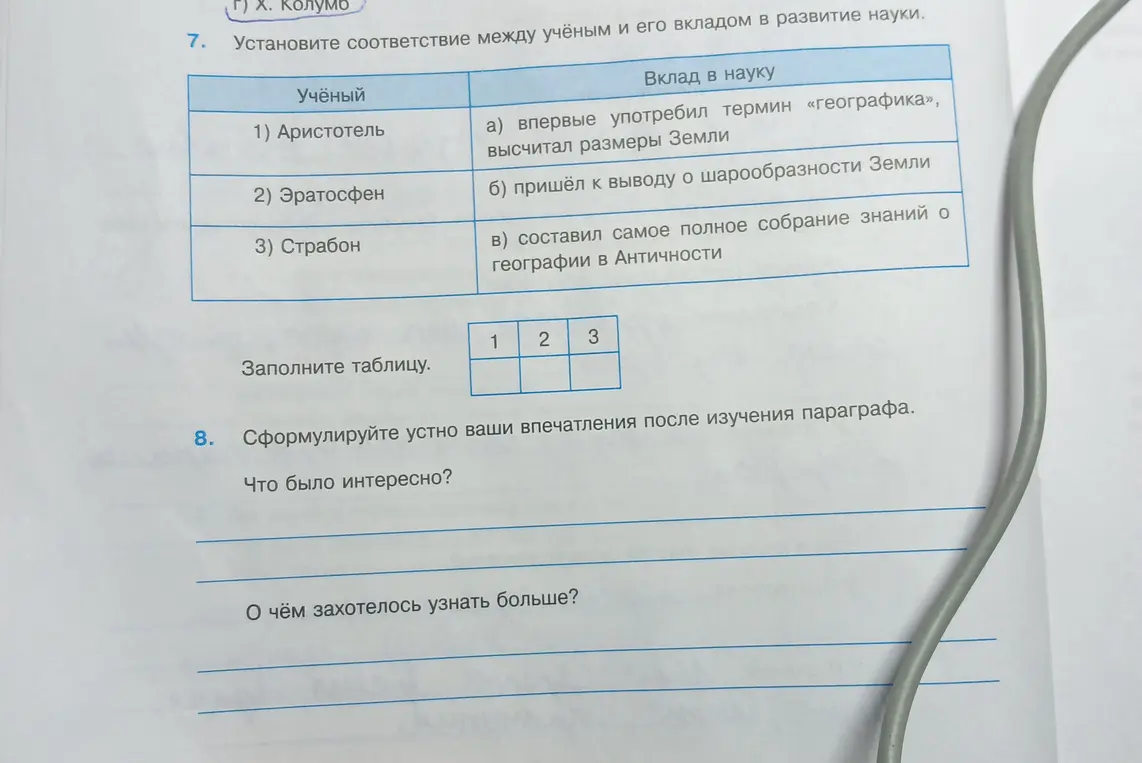 Установи соответствие между учёным и его вкладом в развитие науки