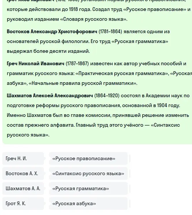 Сопоставь автора и название труда.