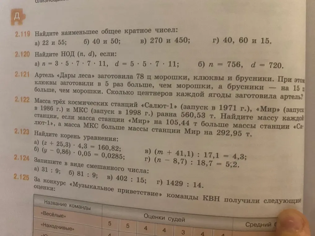 Найди наименьшее общее кратное чисел: а) 22 и 55
