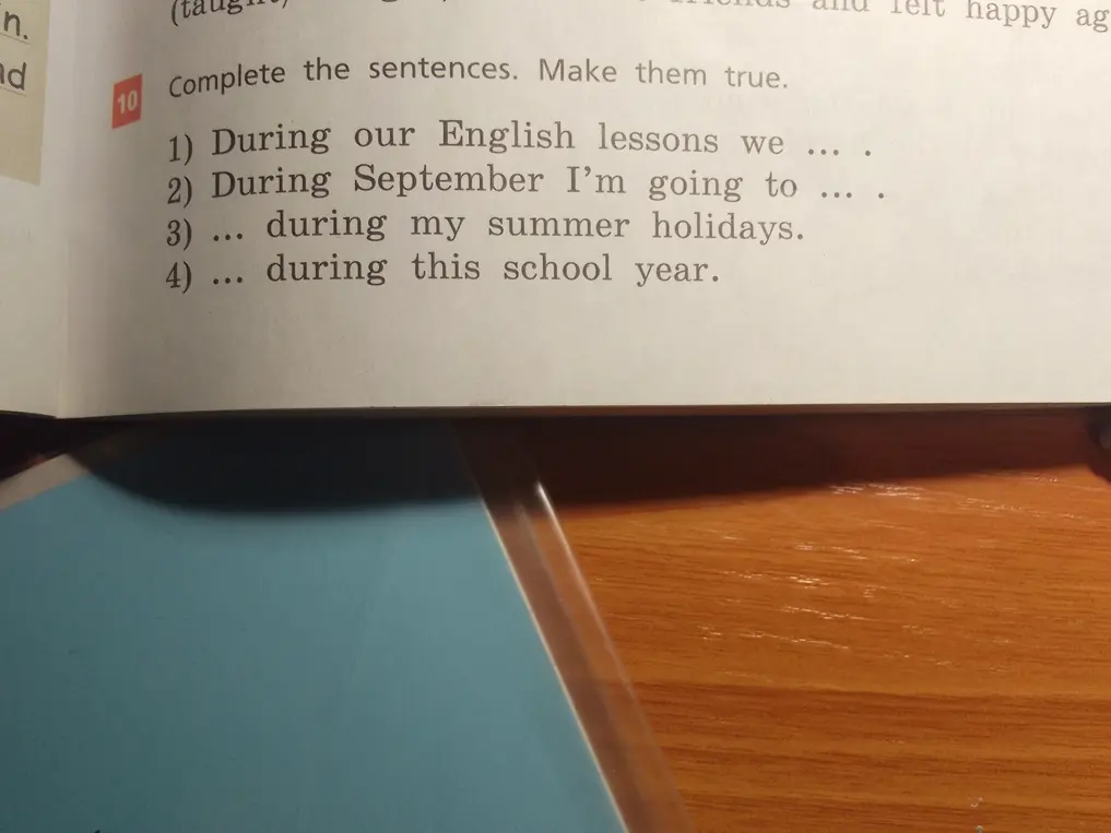 Дополни предложения, чтобы они были правдивыми.