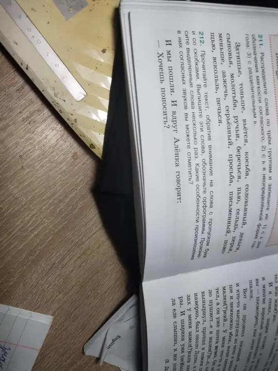 Прочитай текст, выпиши слова с пропуском букв и скобками, обозначь орфограммы. Произнесите выделенные слова несколько раз. Отметь особенности произношения согласных звуков.