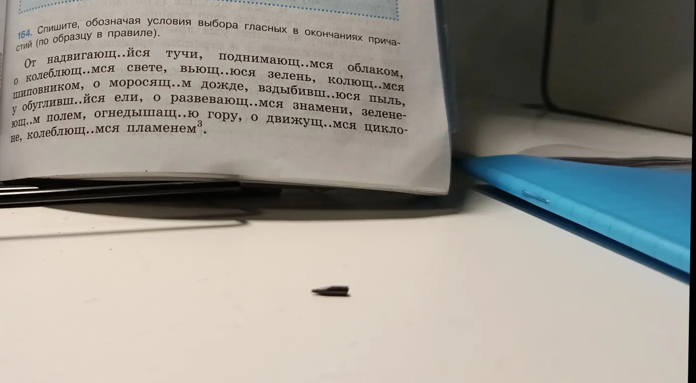 Спиши, обозначая условия выбора гласных в окончаниях причастий.