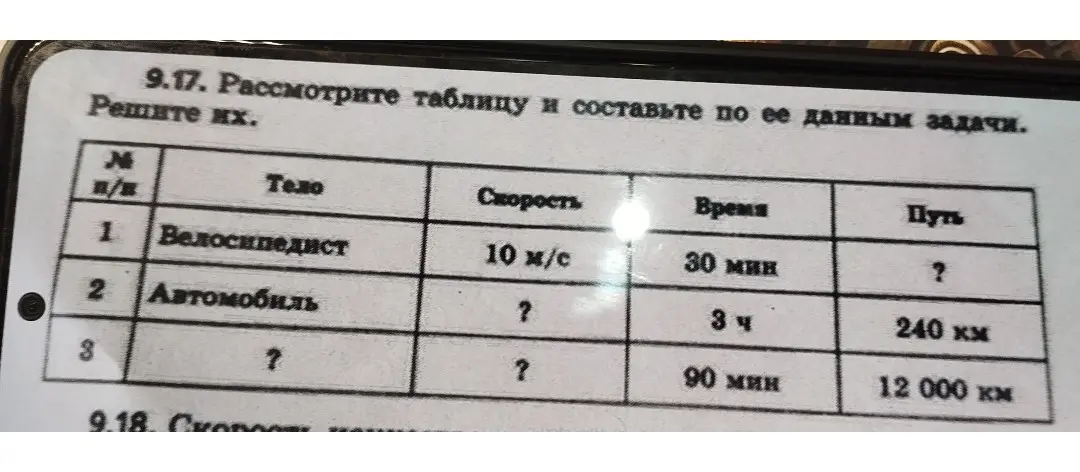Рассмотри таблицу и составь по ее данным задачи, реши их
