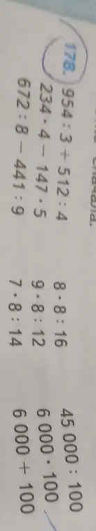 Вычисли выражения: 954:3+512:4