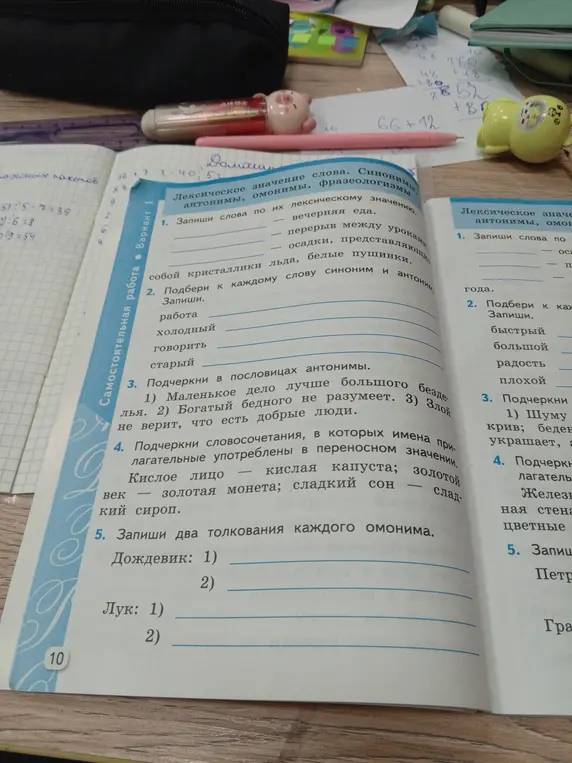 Выполни задания по русскому языку.
