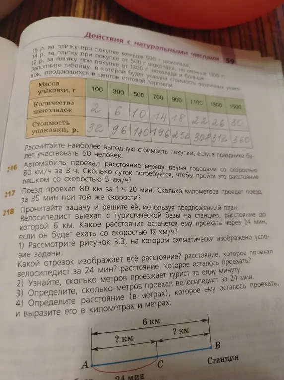 Прочитай задачу и реши её про велосипедиста, используя предложенный план.