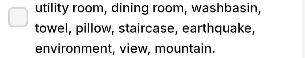 Переведи слова на русский: utility room, dining room, washbasin, towel, pillow, staircase, earthquake, environment, view, mountain.