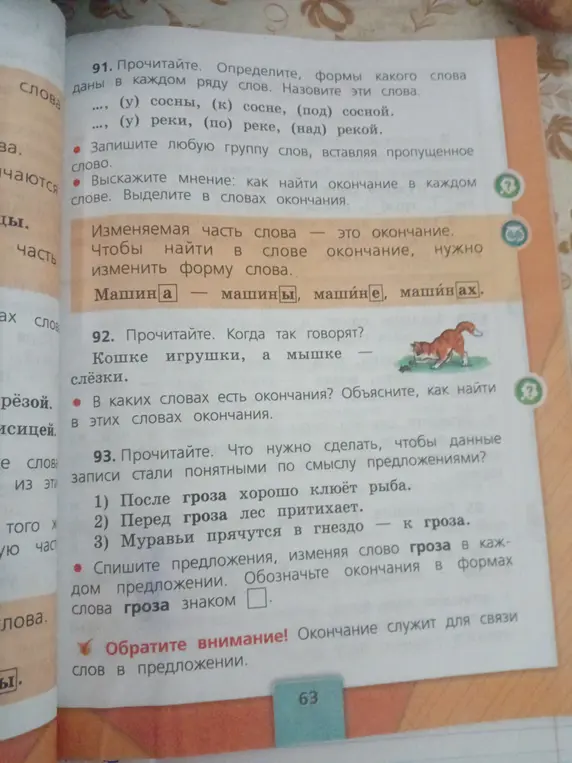 Определи формы какого слова даны в каждом ряду слов, назови эти слова.