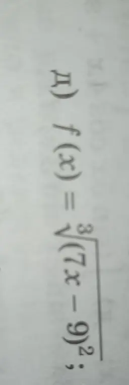 Сделай что-то с функцией f(x) = \sqrt[8]{(7x-9)^2}