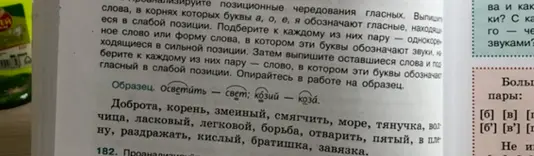 Проанализируй позиционные чередования гласных. Выпиши слова, в корнях которых буквы а, о, е, я обозначают гласные.