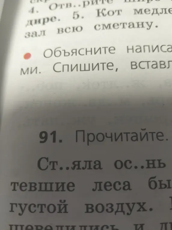 Прочитай текст и вставь пропущенные буквы.