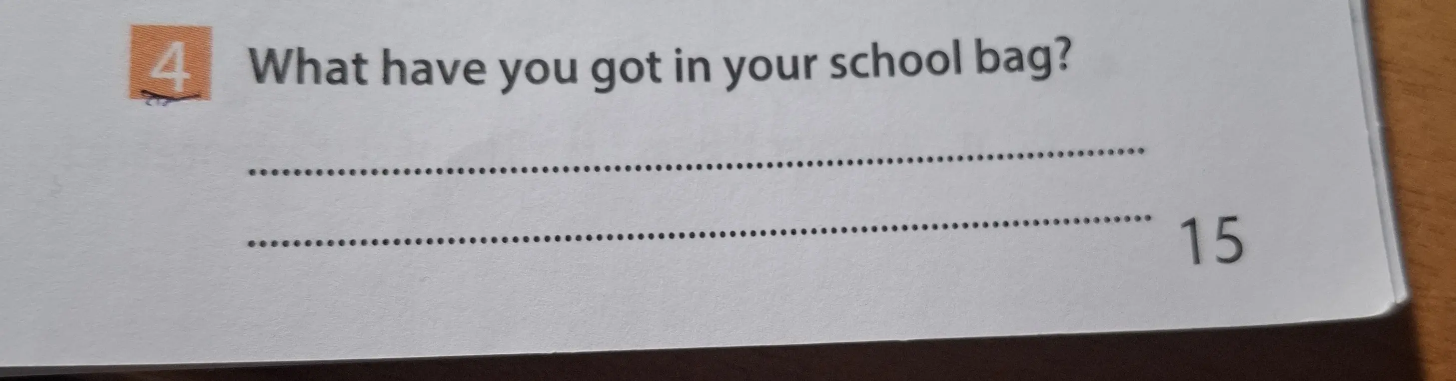 Ответь на вопрос "What have you got in your school bag?"