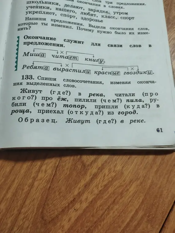 Спиши словосочетания, изменяя окончания выделенных слов.