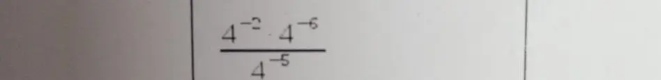 Упрости выражение (4^-2 * 4^-6) / 4^-5