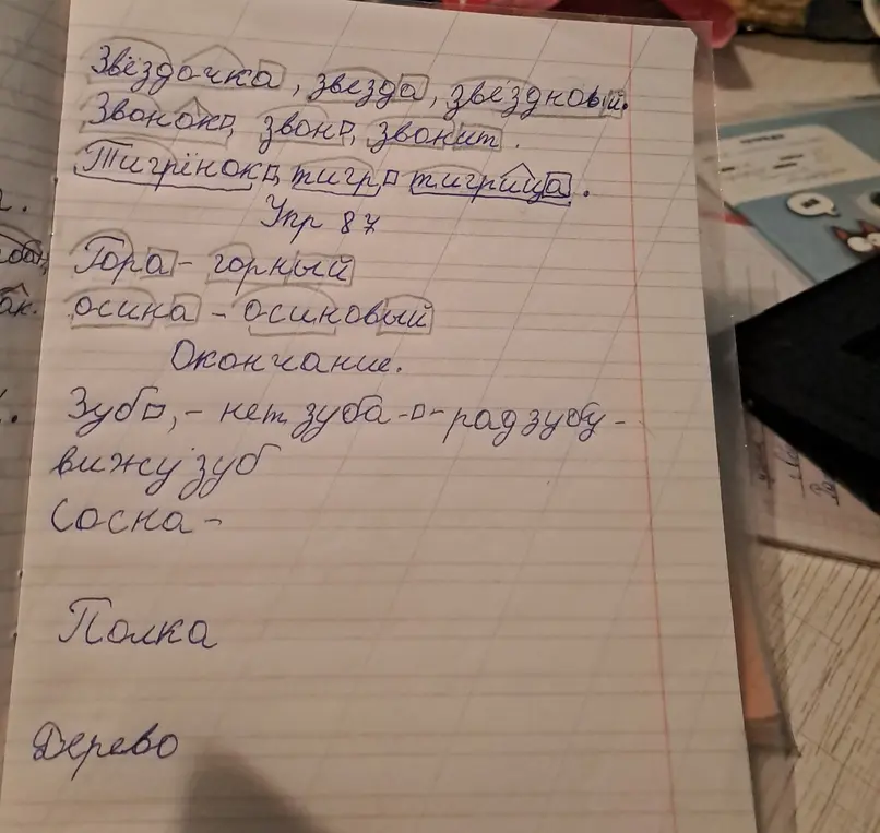 Подбери однокоренные слова.