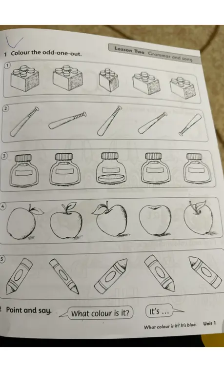 Раскрась лишний предмет.