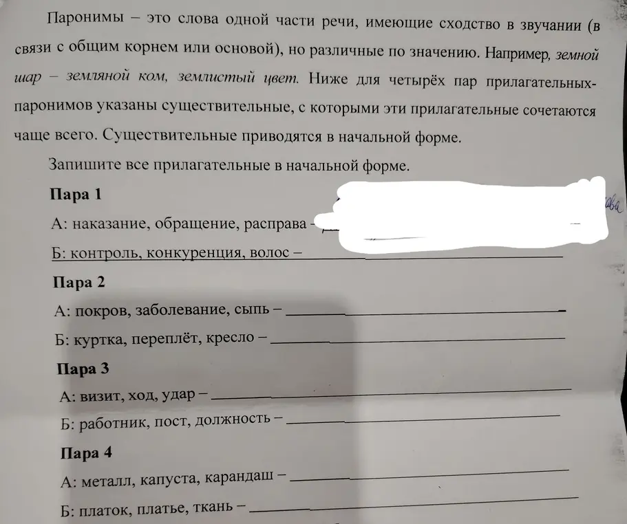 Запиши все прилагательные в начальной форме.