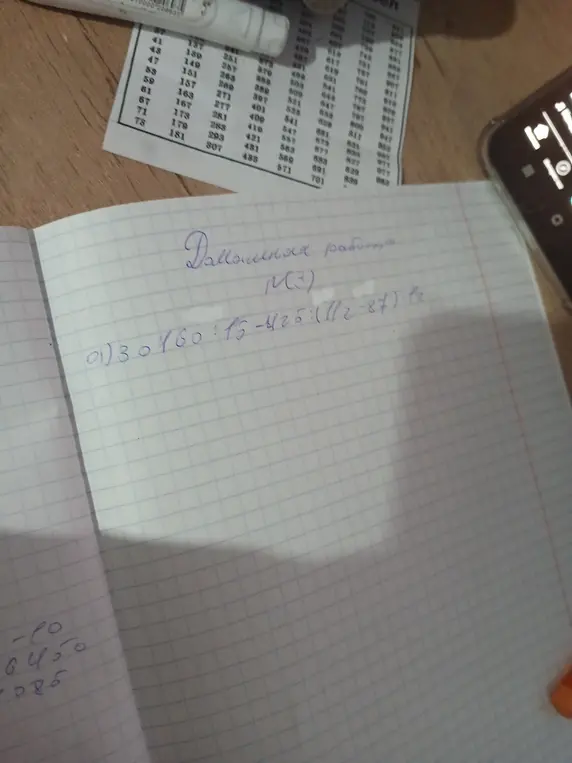Вычисли значение выражения 30160:15-425:(112-87)*12