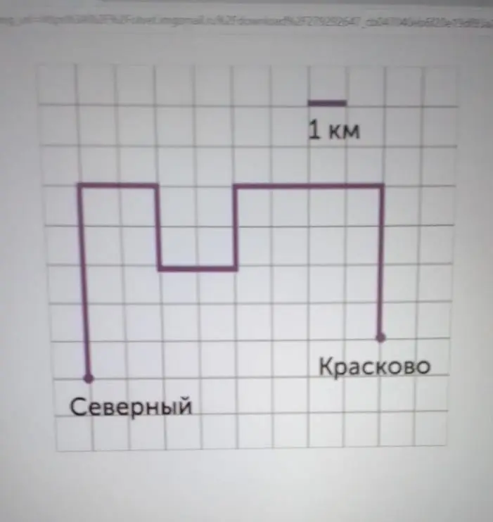 Посчитай расстояние от Северного до Красково.
