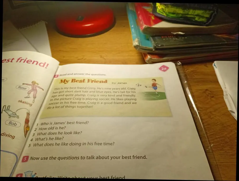 Ответь на вопросы по тексту 'My Best Friend'.