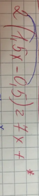 Упрости выражение (5x - 0,5) * 2x