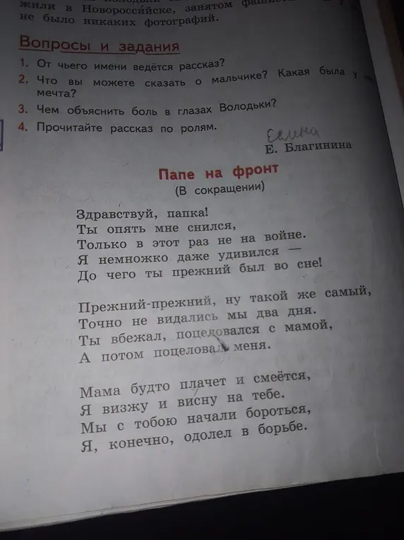 От чьего имени ведётся рассказ?