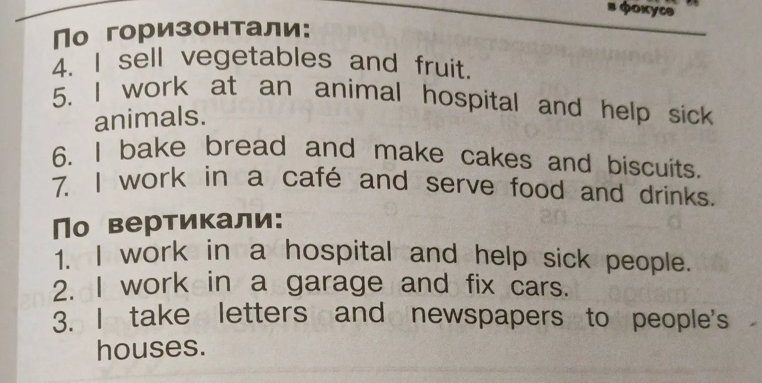 Определи, кто я по описанию работы на английском языке.