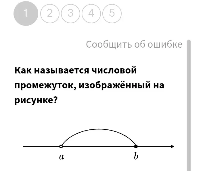 Как называется числовой промежуток, изображённый на рисунке?